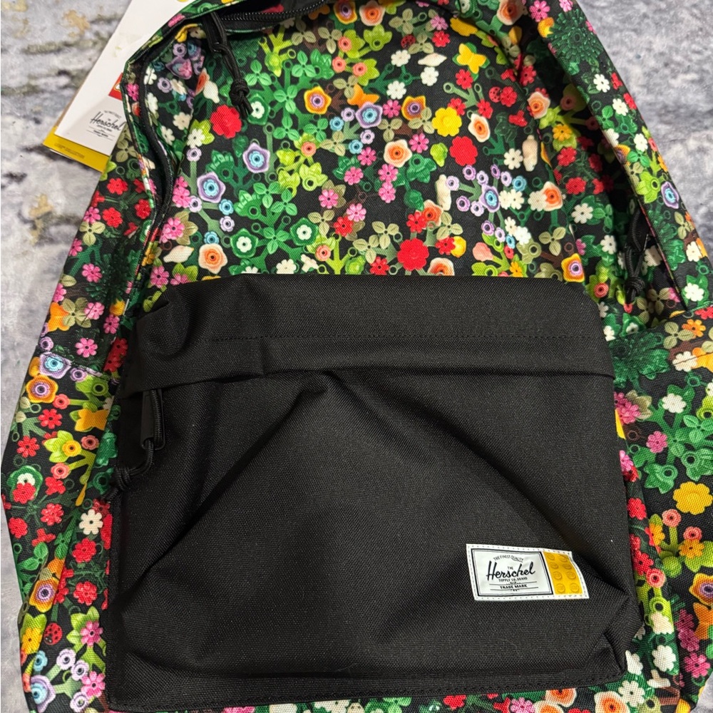 Lego Floral Backpack - Black and Multicolor